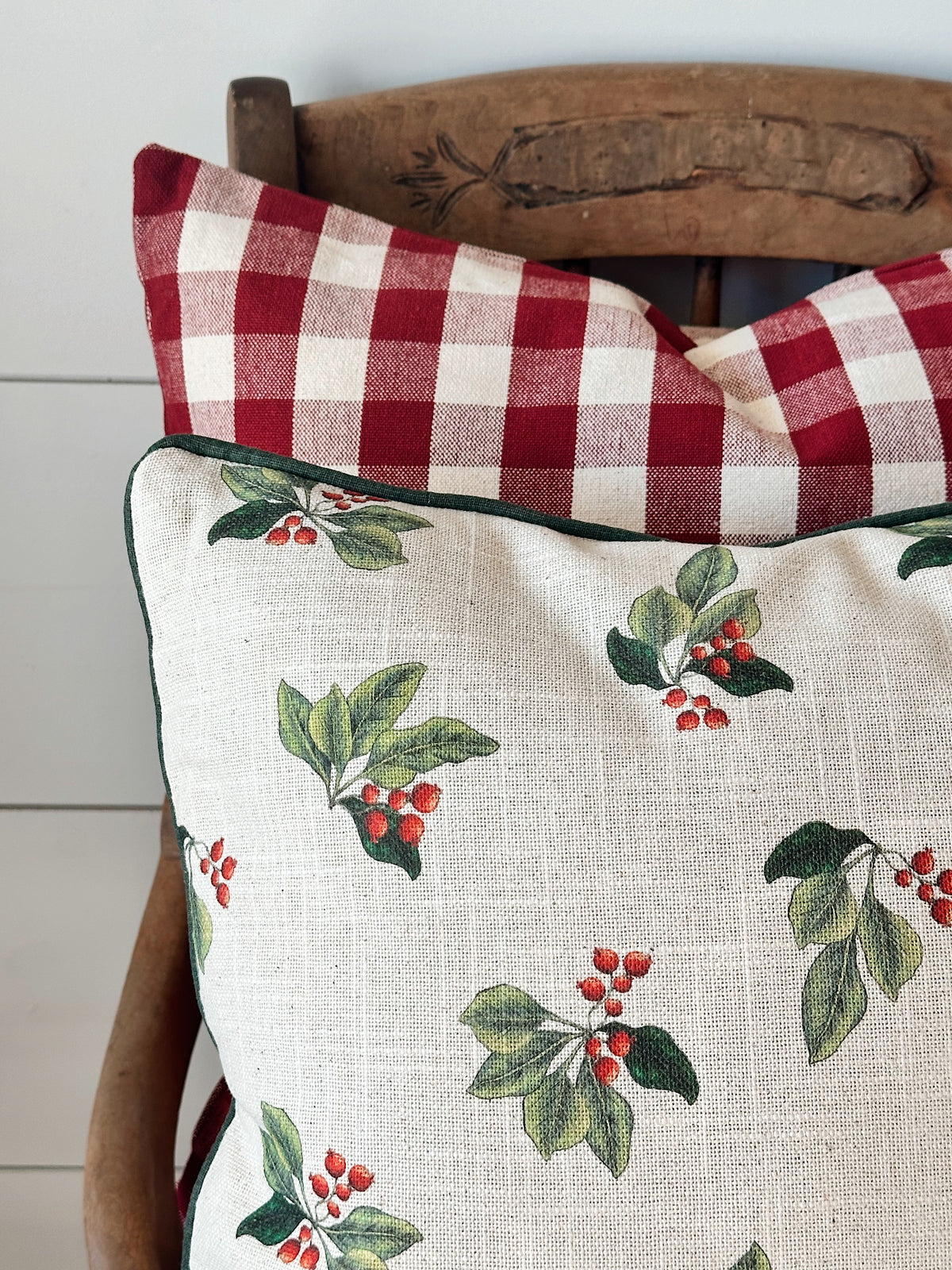 Holly Berry Throw Pillow