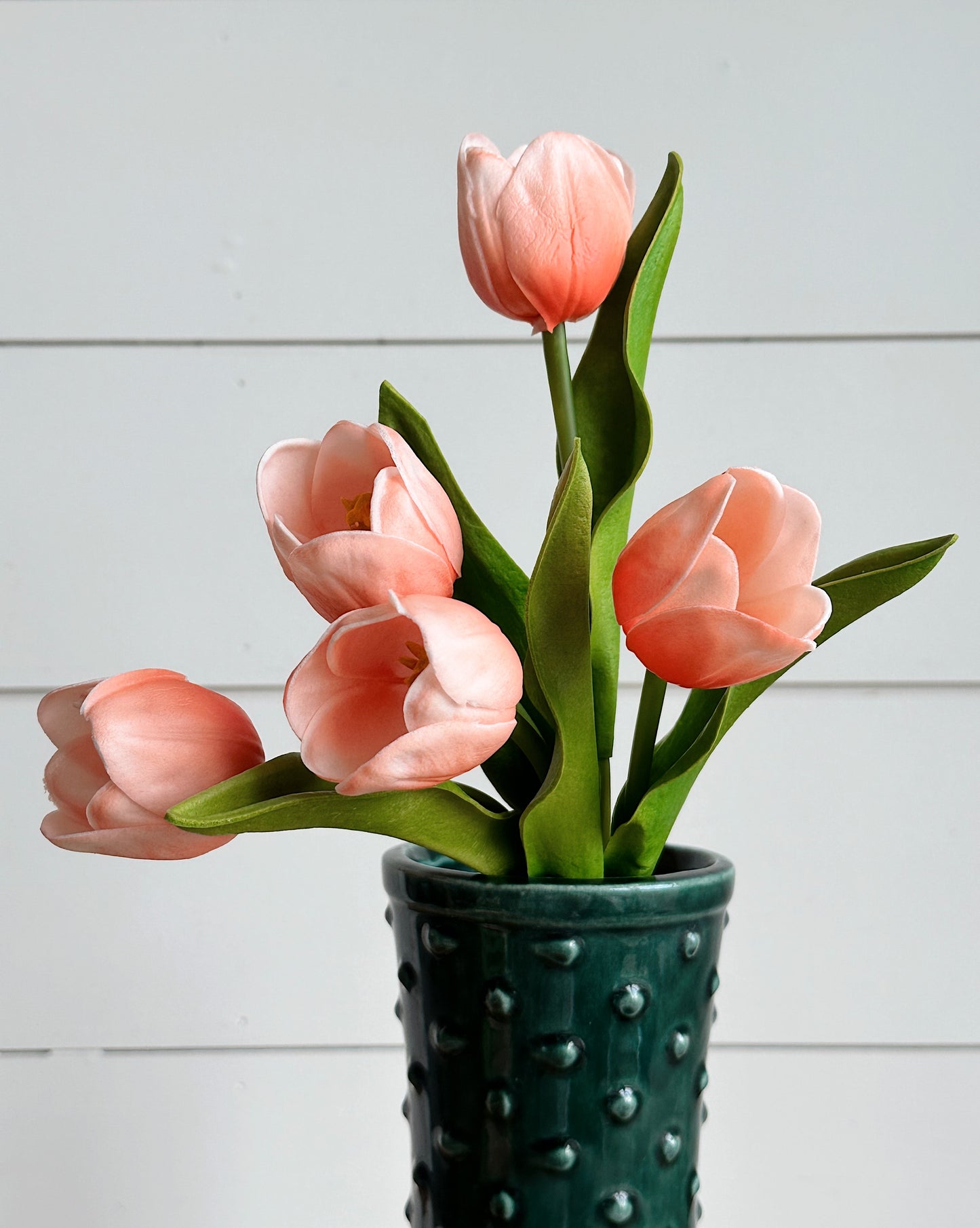 Real Touch Peach Coral Open Tulip Bundle