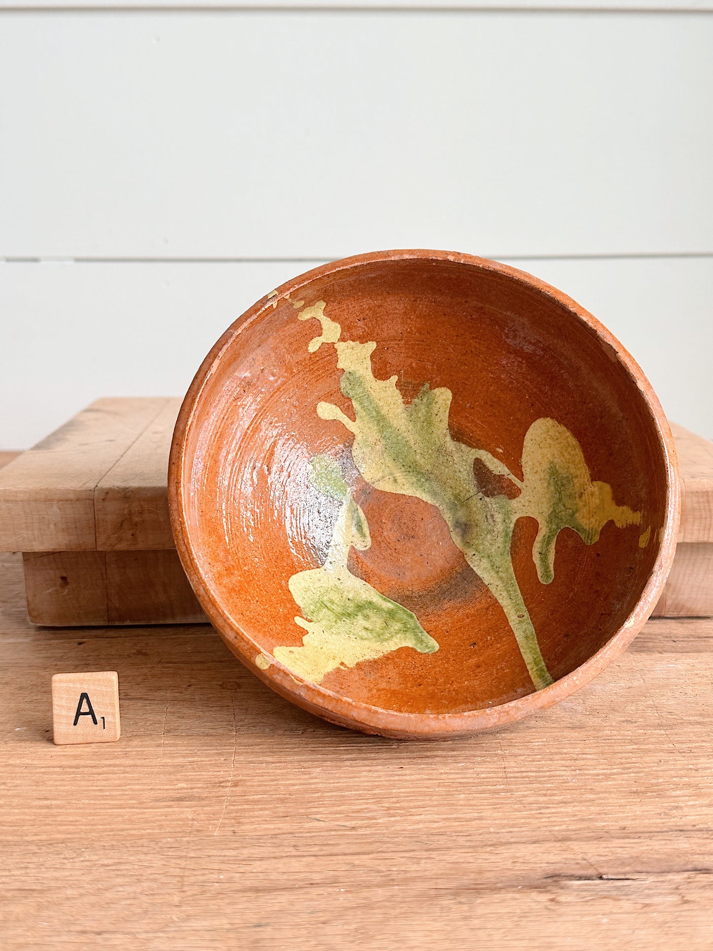 Vintage Hand Painted Clay Bowls