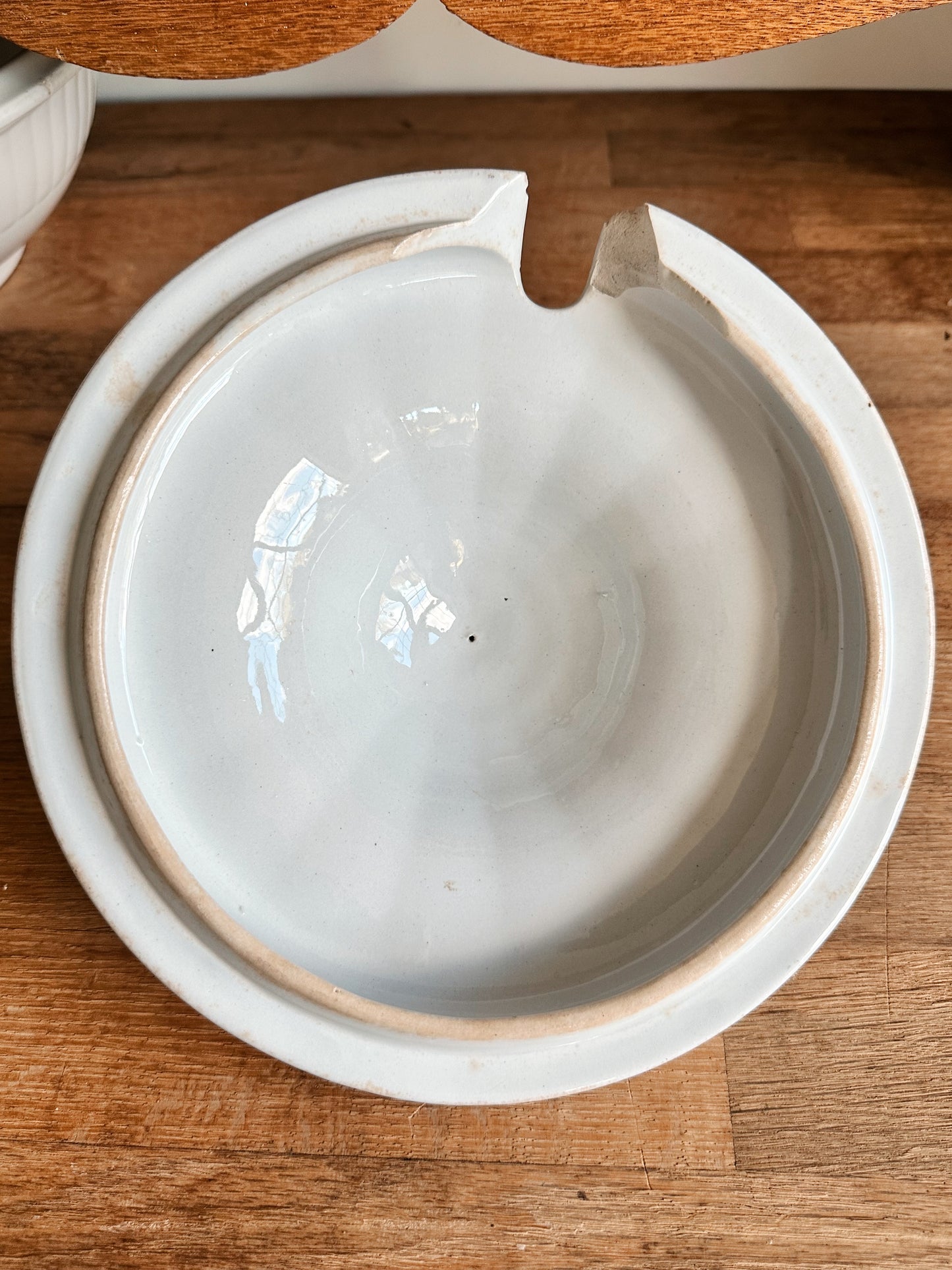 Antique Jacob Furnival Ironstone Punch Bowl & Lid