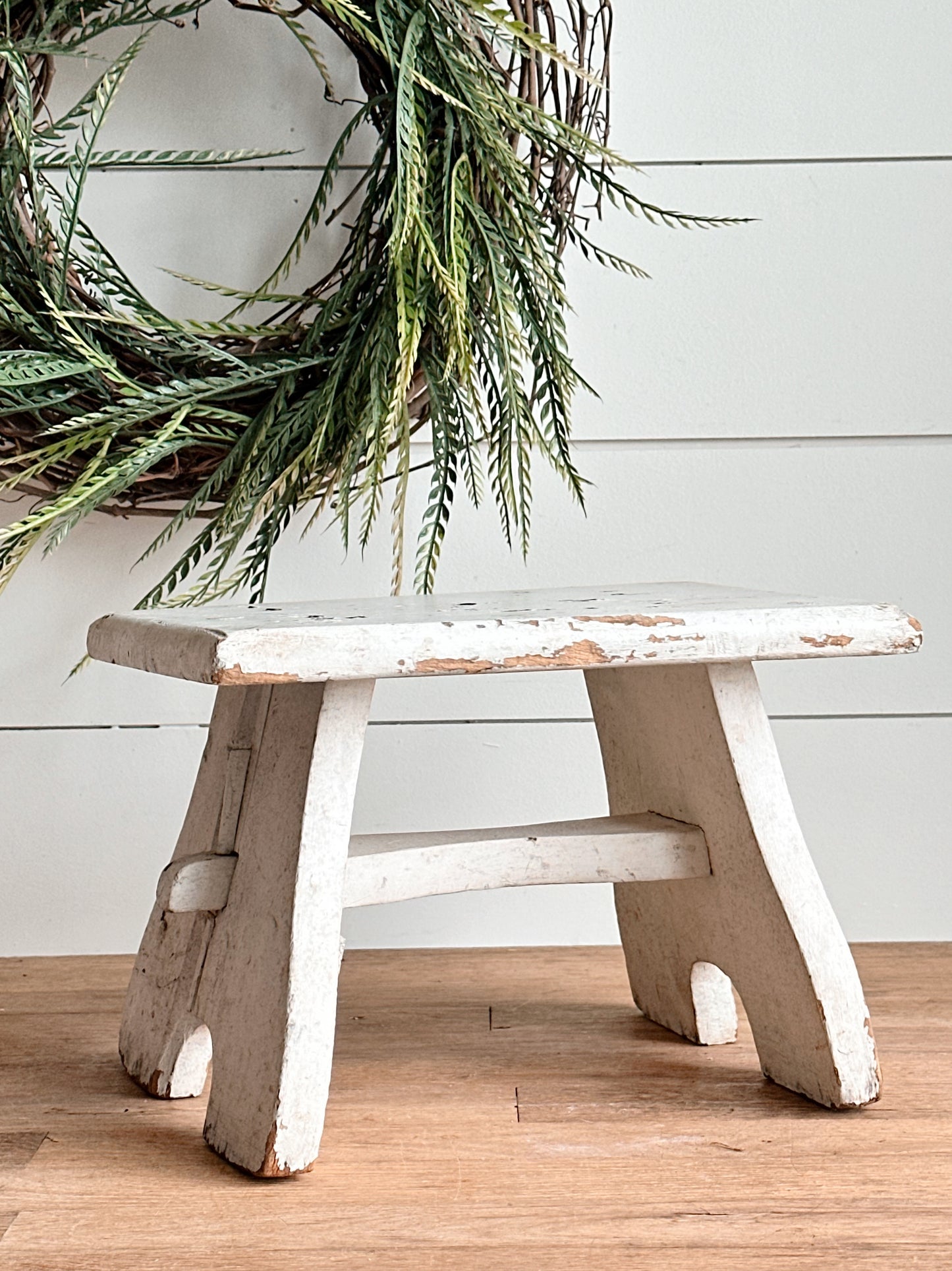 Chippy Vintage Wooden Stool