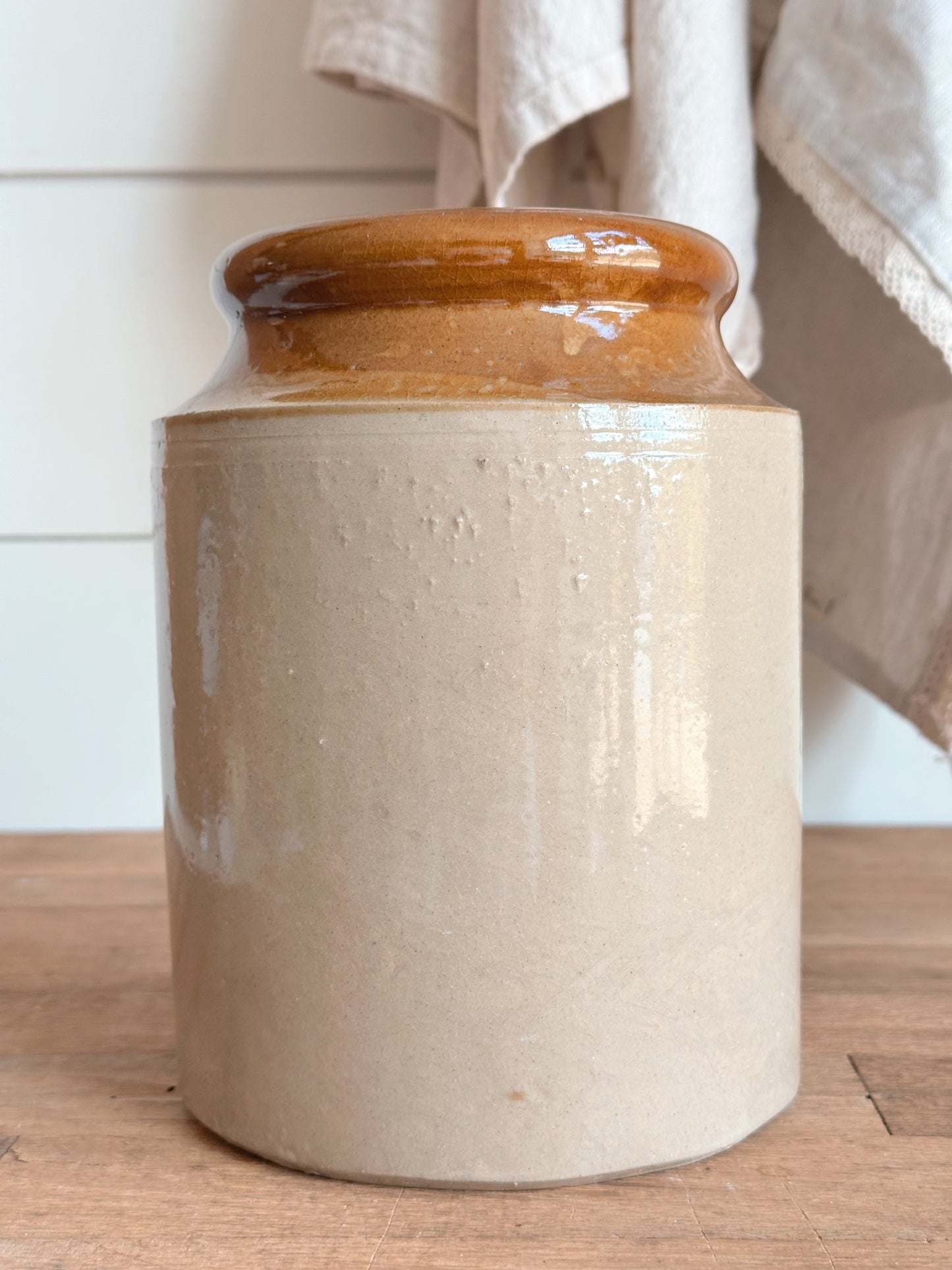 Two Toned Vintage Pantry Crock