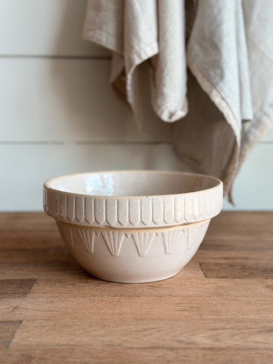 Vintage Picket Fence Stoneware Bowl