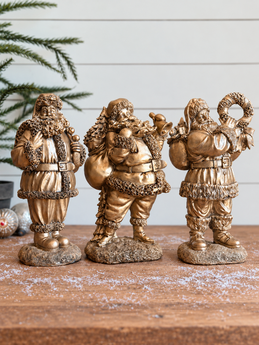 Antique Gold Santas