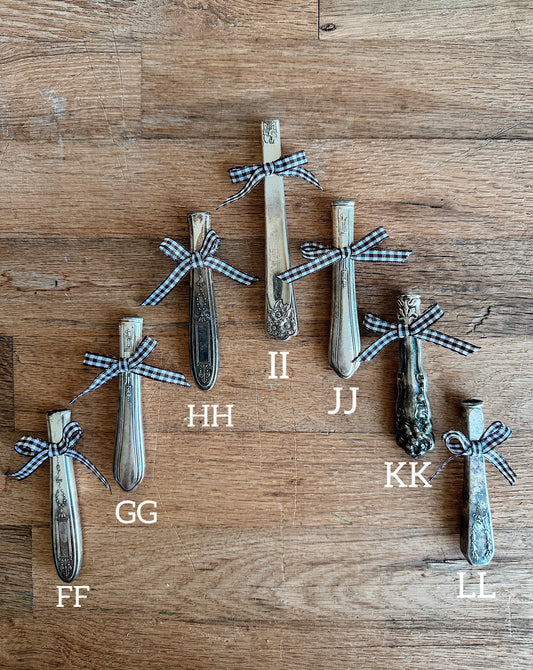 Salvage Silver Plate Bud Vase Magnets