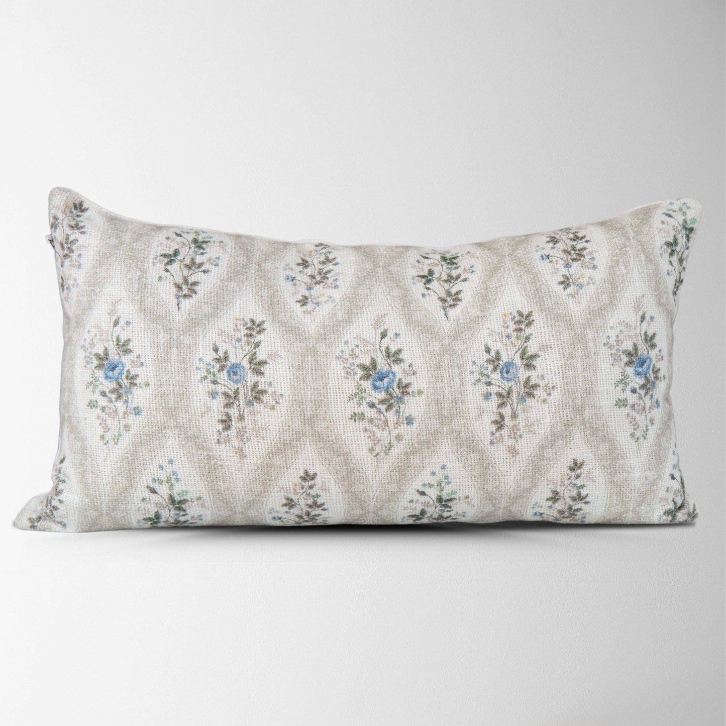 Grace Rose Bouquet Pillow Cover in Silver