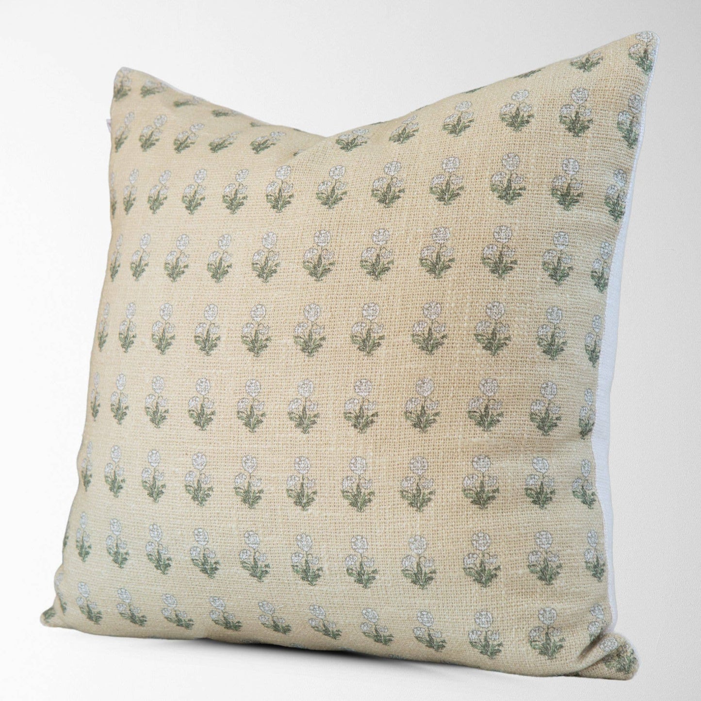 Arabella Block Print Pillow Cover in Sage