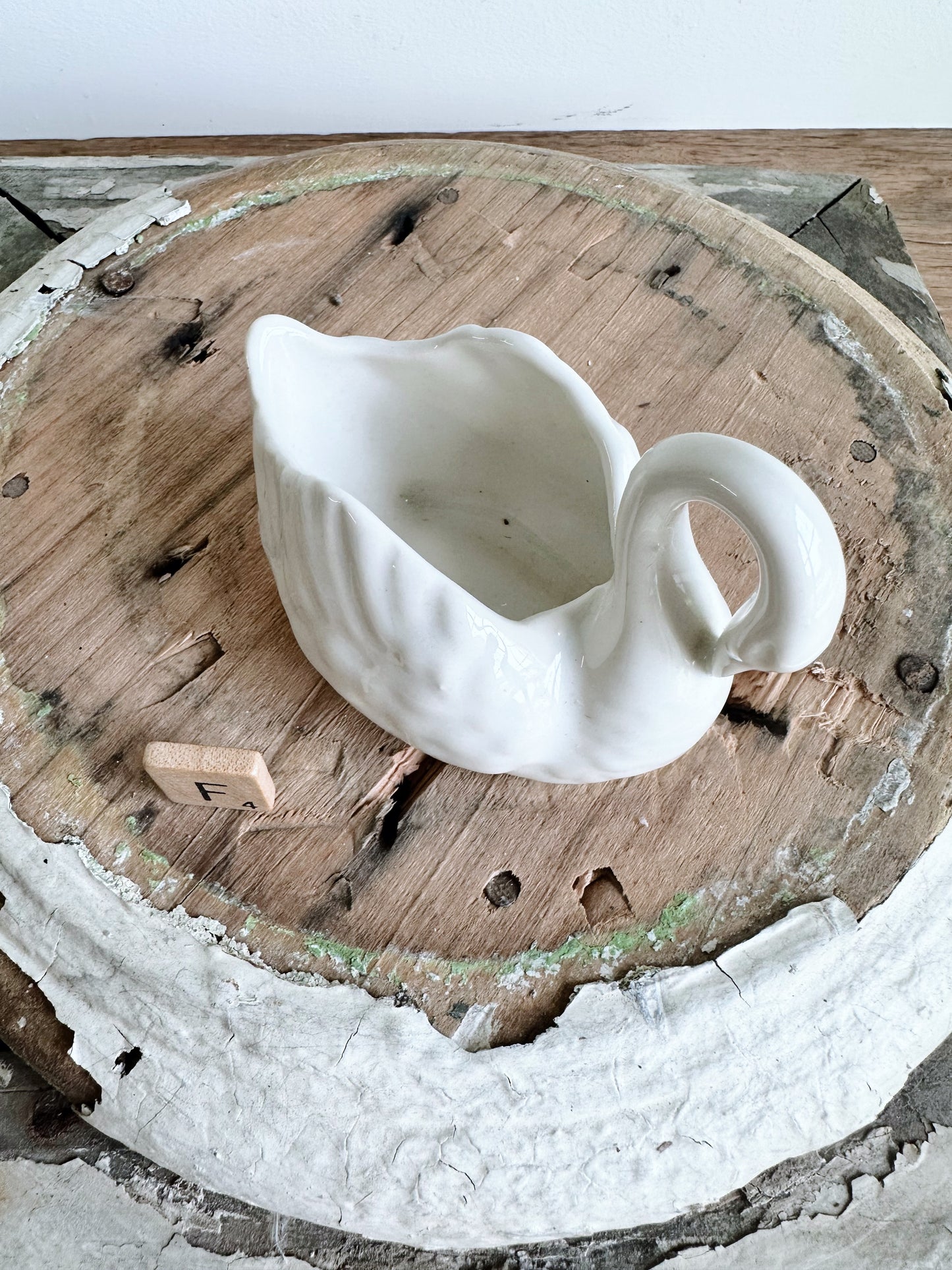 Petite Vintage Swan Planter