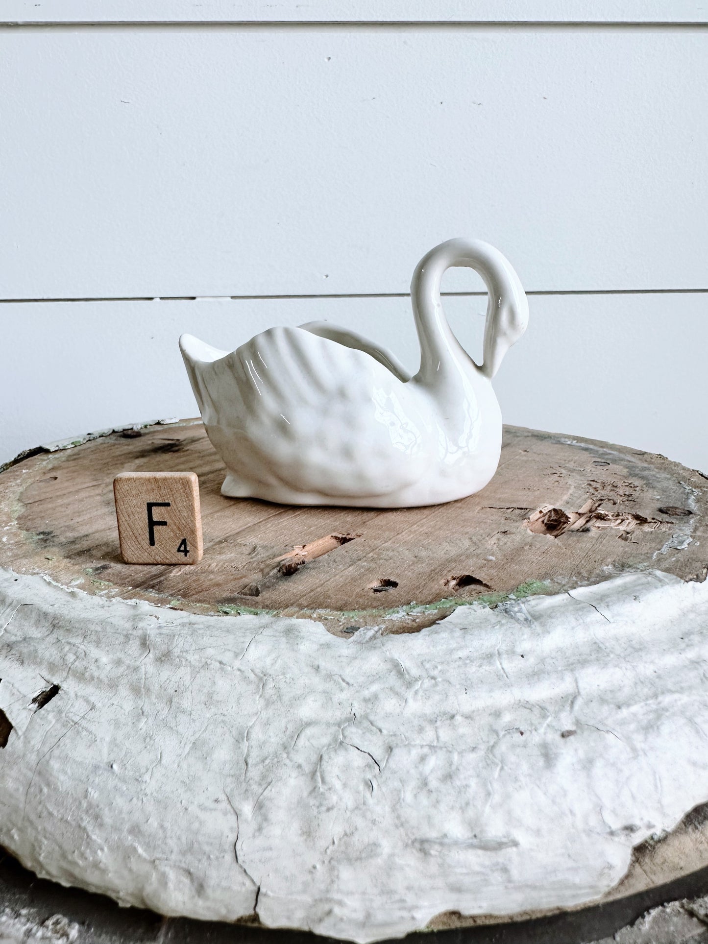 Petite Vintage Swan Planter