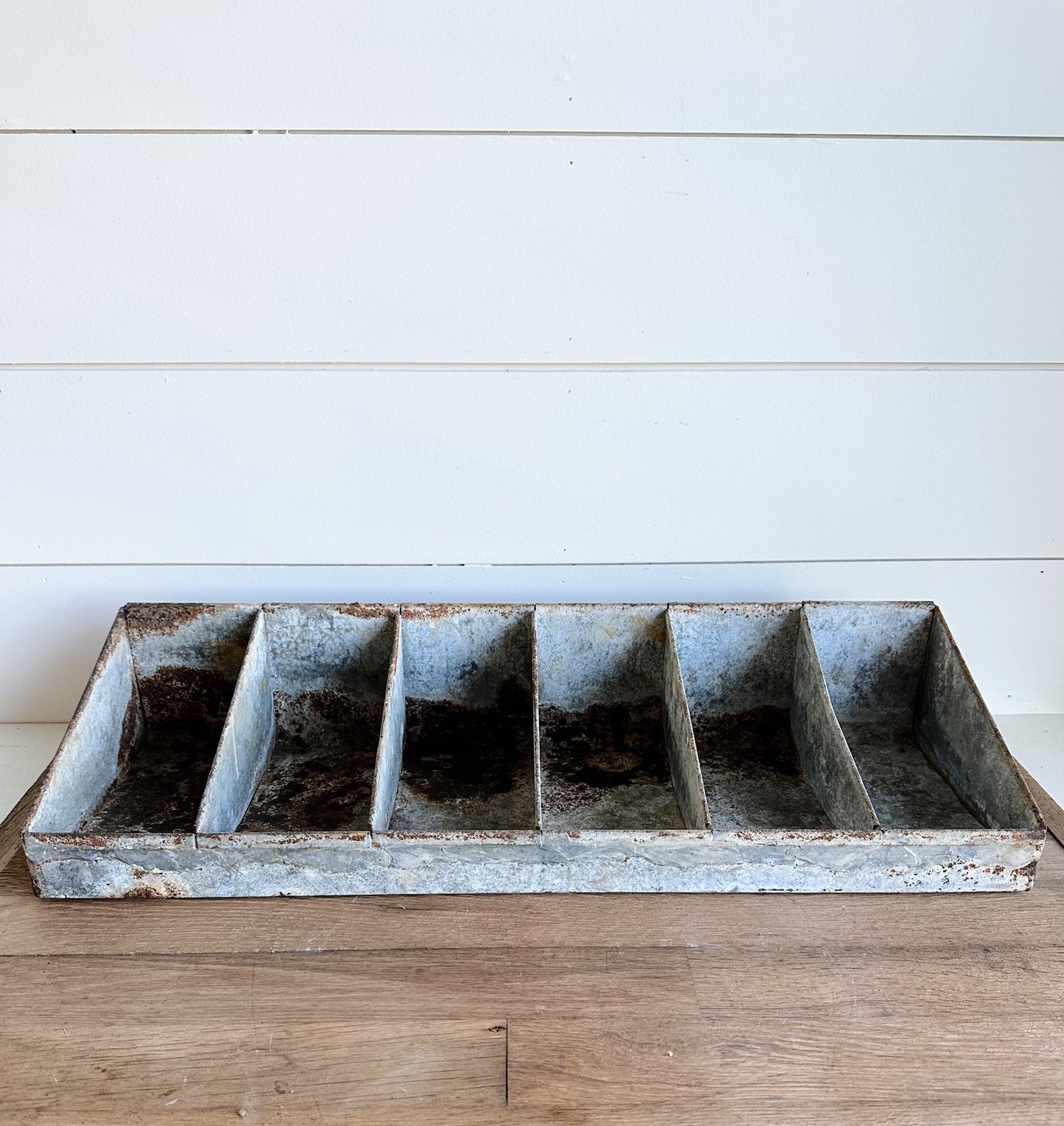 Heavy Vintage Galvanized Feeder (pots not included)