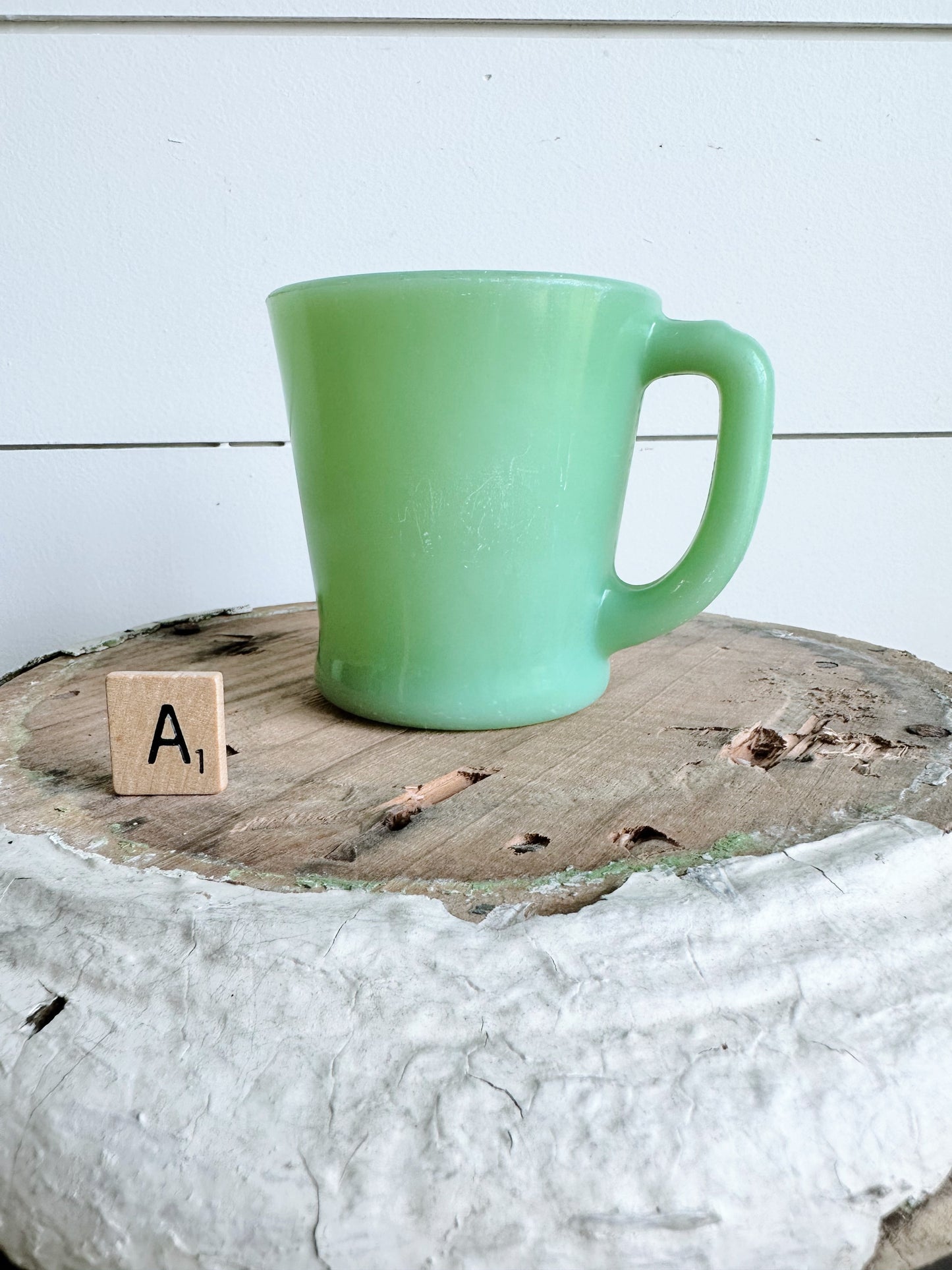 Vintage Fire King Jadeite D Handle Mug