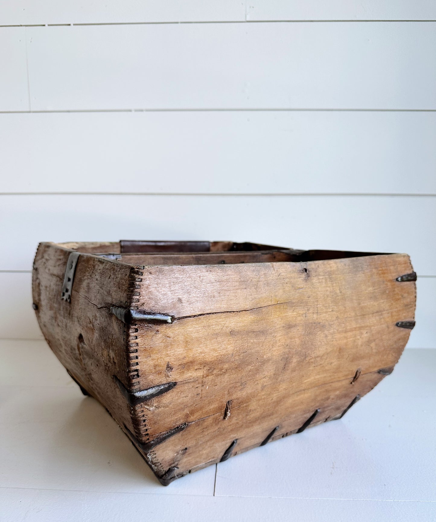 Gorgeous Antique Wood Trug