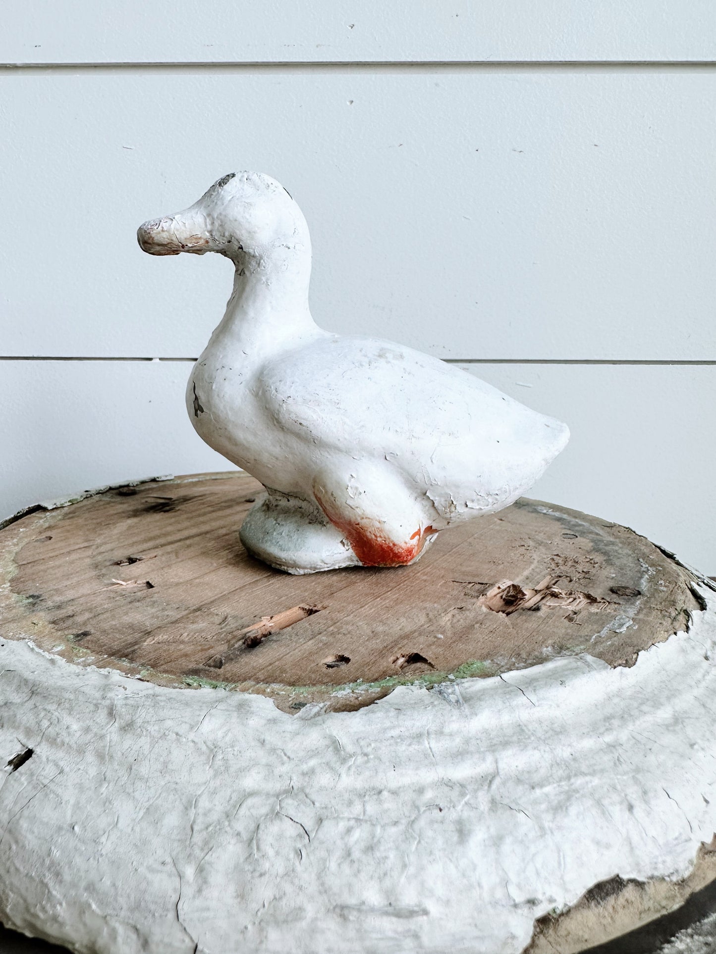 Chippy Vintage Concrete Duck