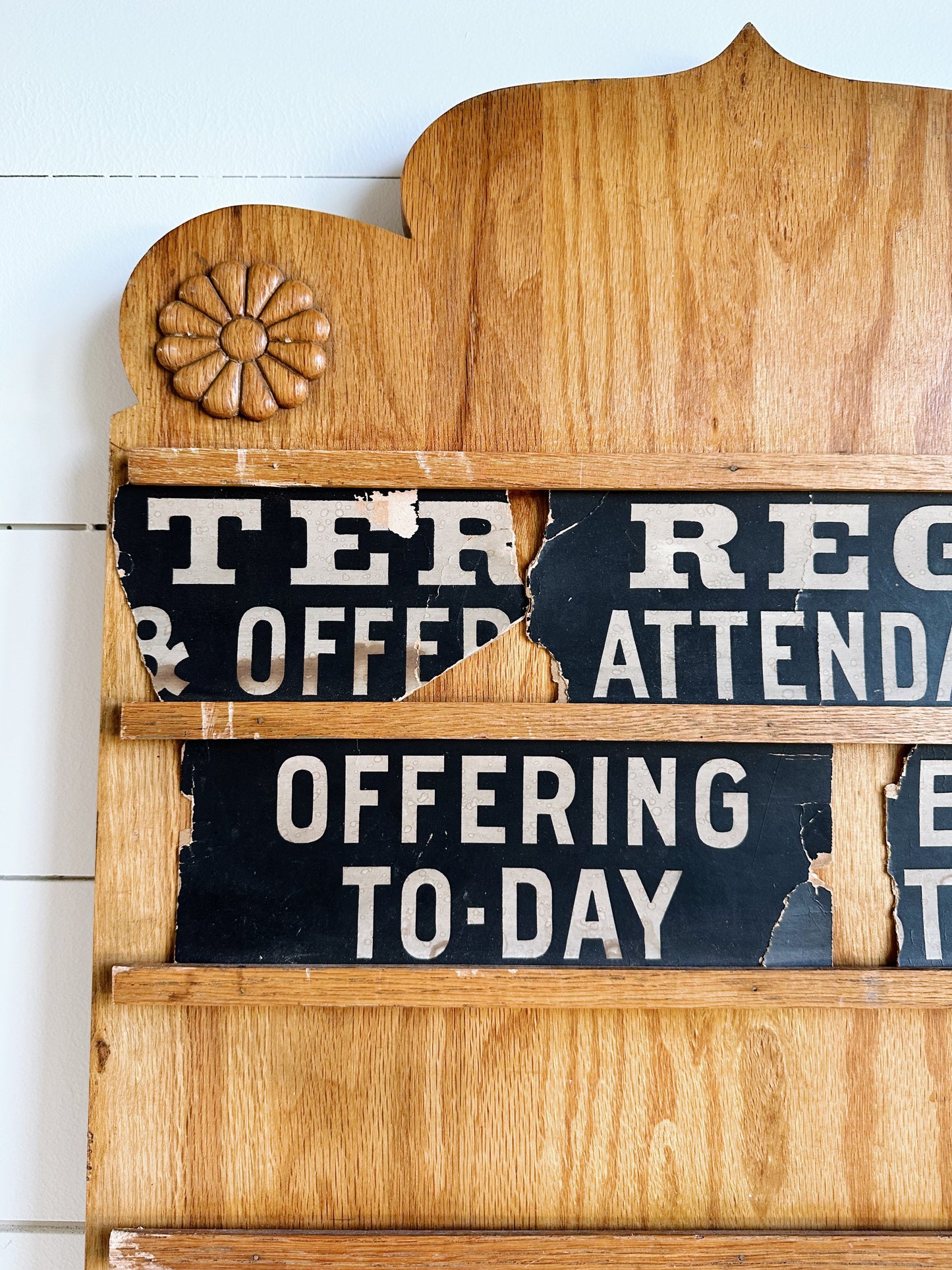 Authentic Vintage Church Attendance/Hymn Board