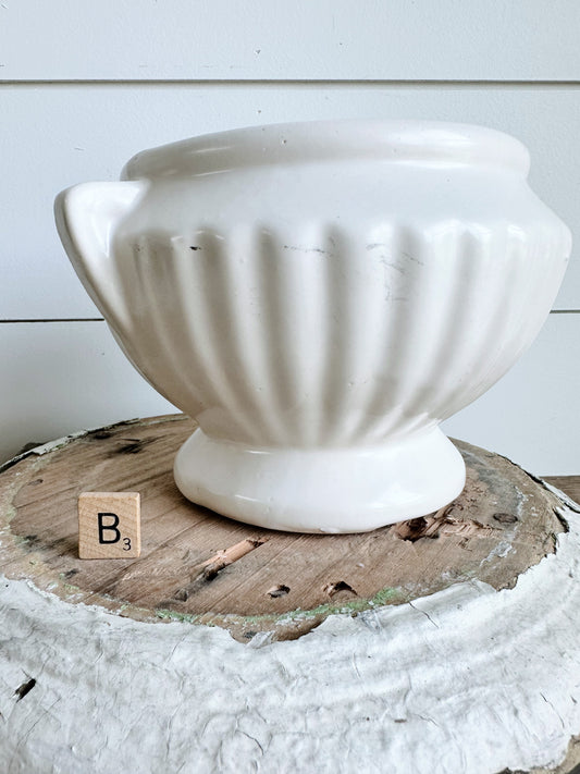 Creamy White Vintage Planter