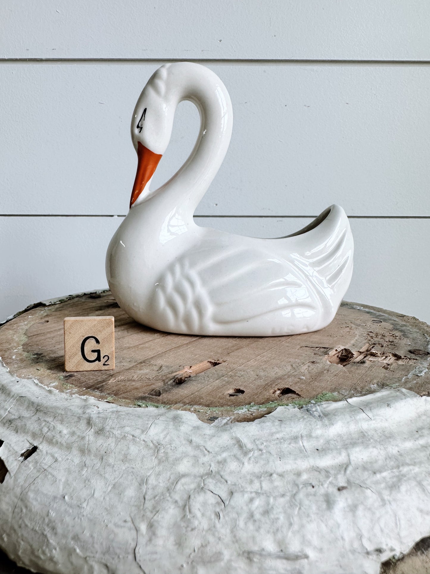 Vintage Swan Planter