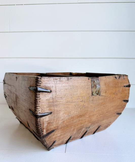 Gorgeous Antique Wood Trug