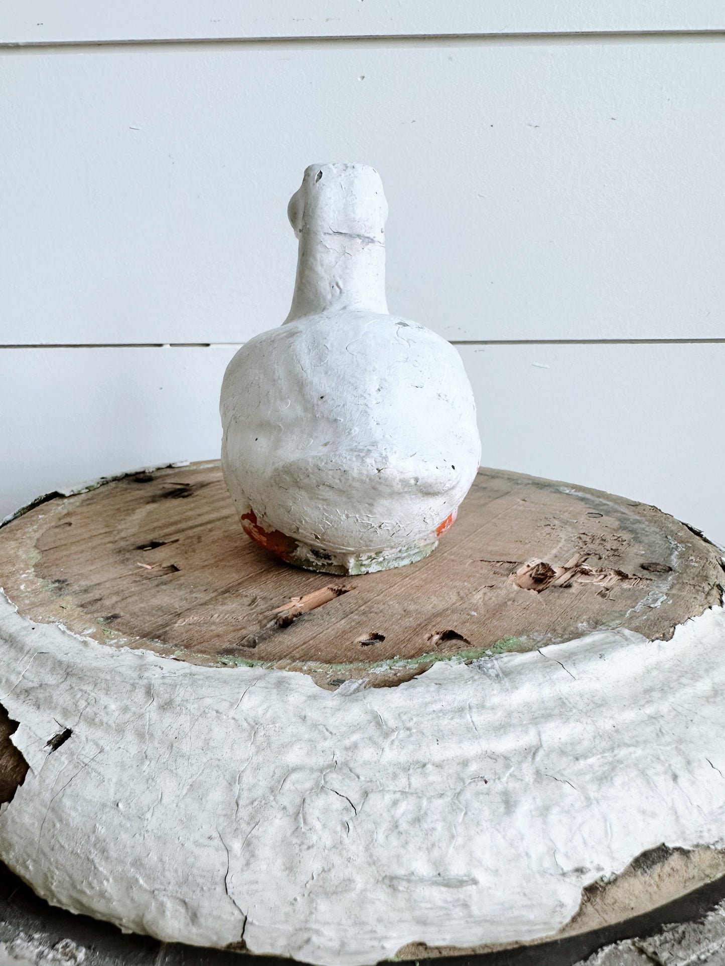 Chippy Vintage Concrete Duck