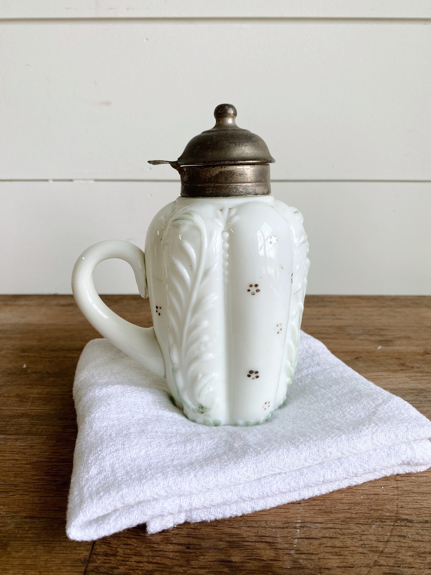 Darling Milkglass Syrup Pitcher