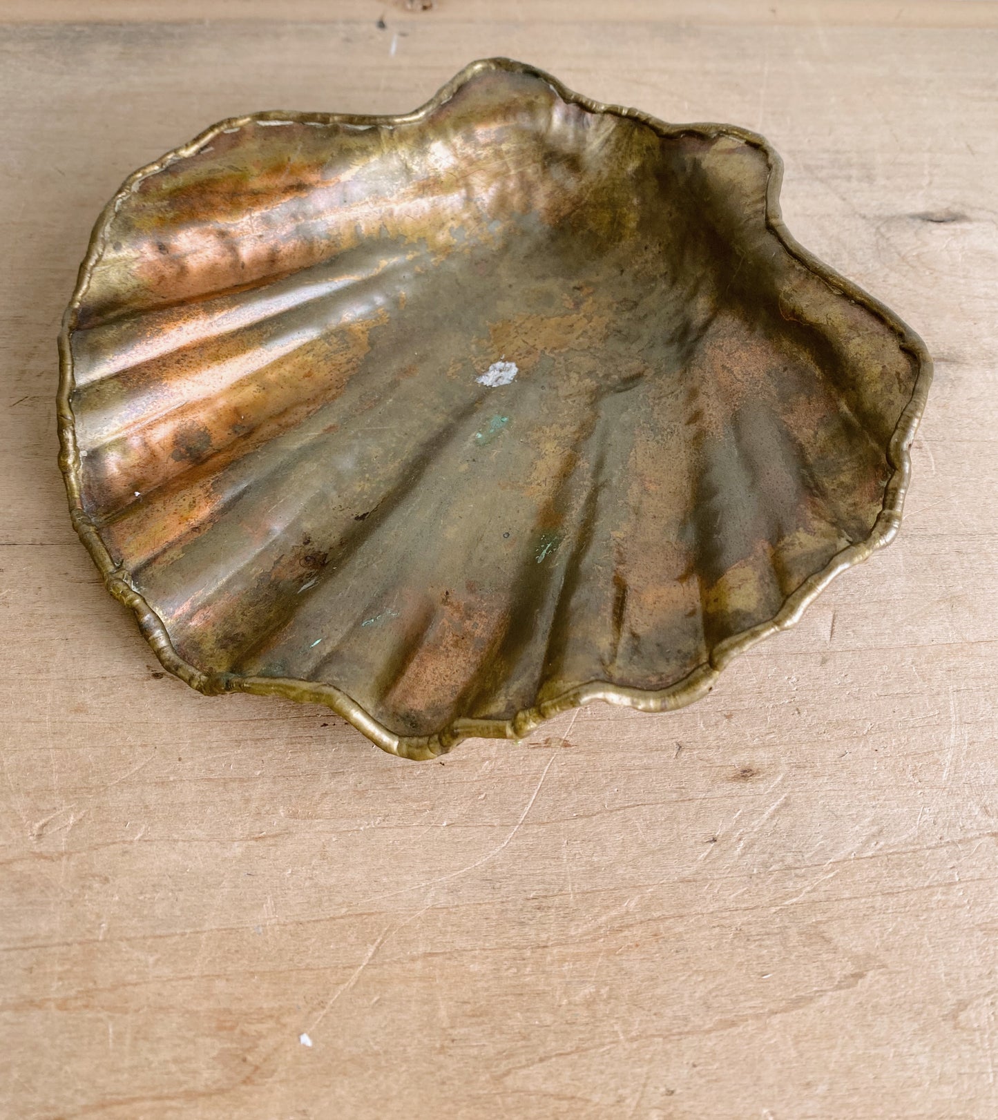 Vintage Brass Shell Dish