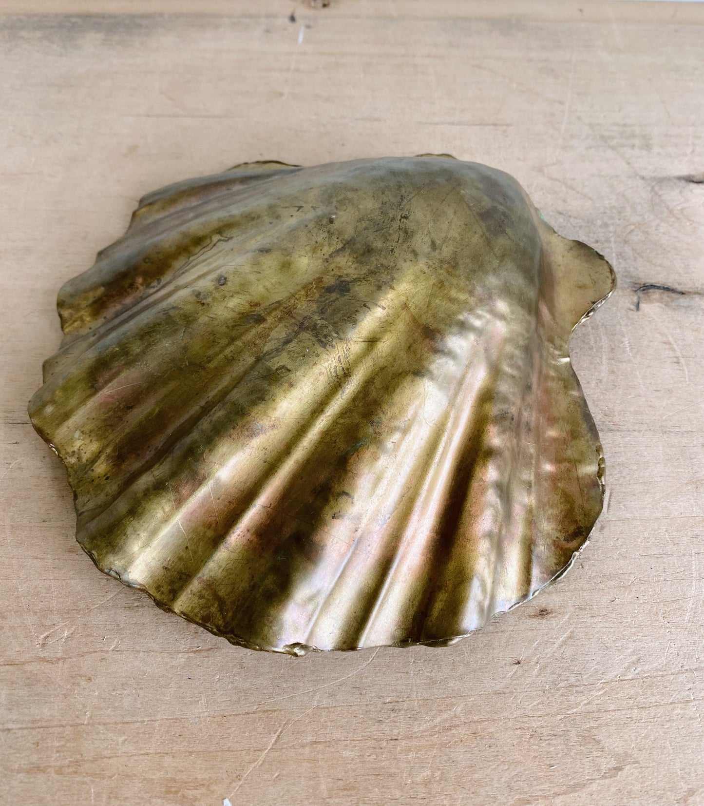 Vintage Brass Shell Dish