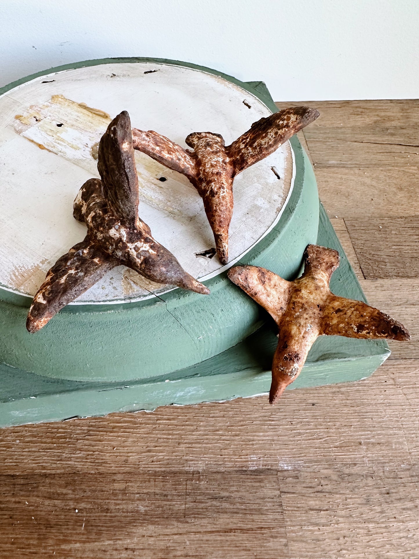 Collection of Three Cast Iron Birds