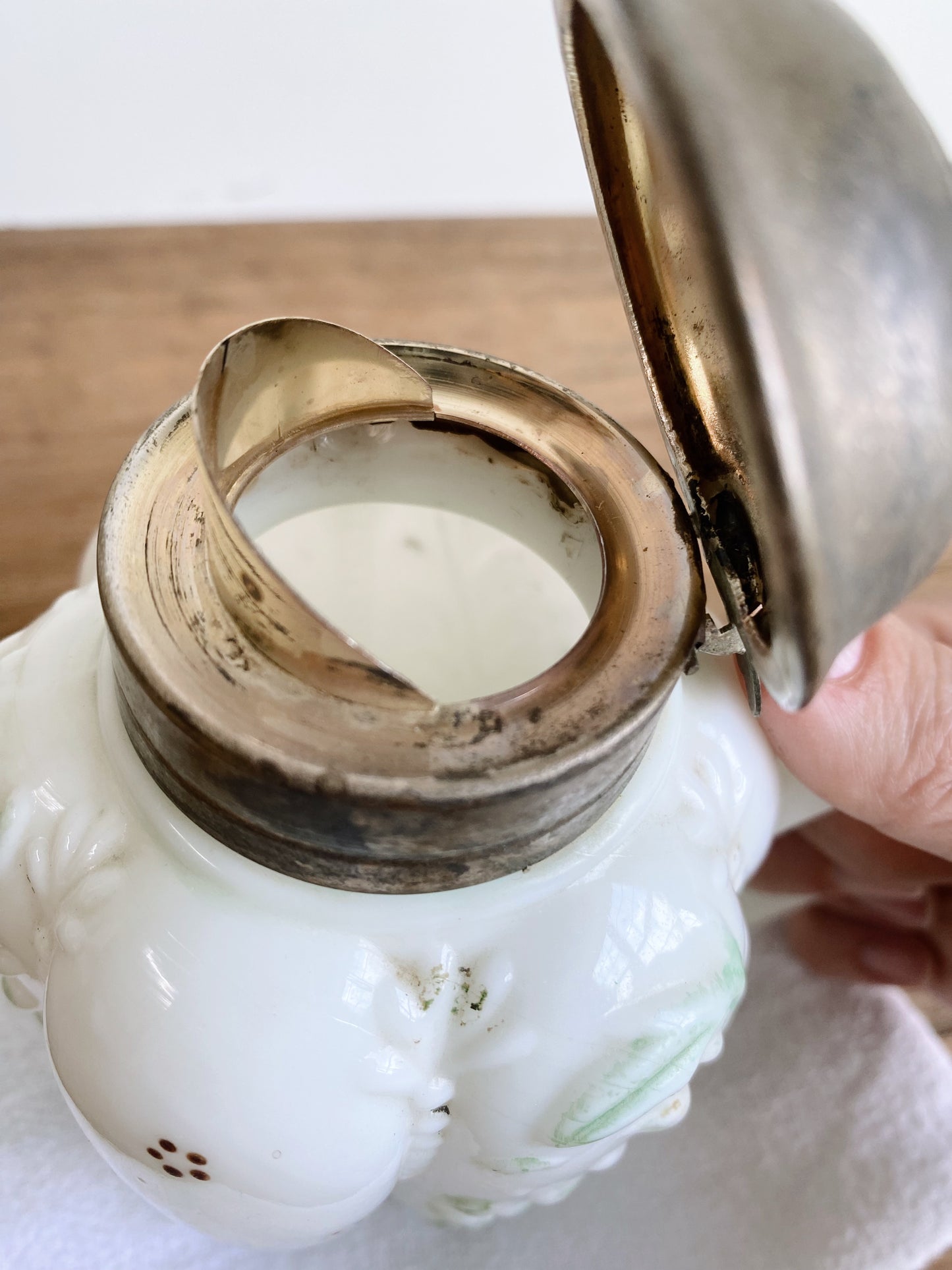 Darling Milkglass Syrup Pitcher