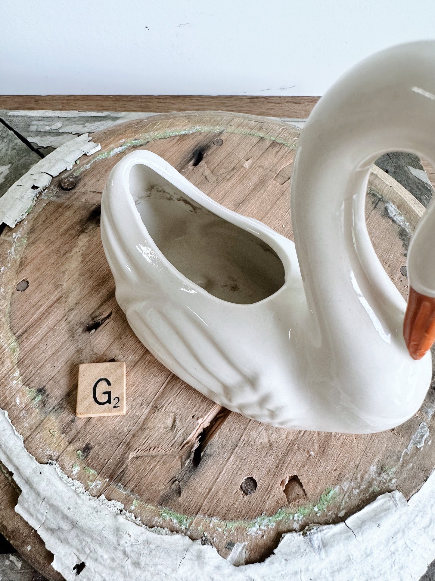 Vintage Swan Planter