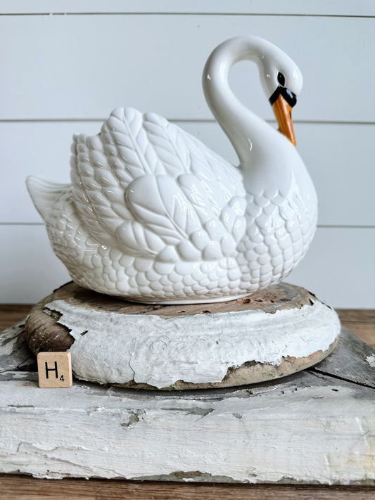 Vintage Holland Mold Swan Planter