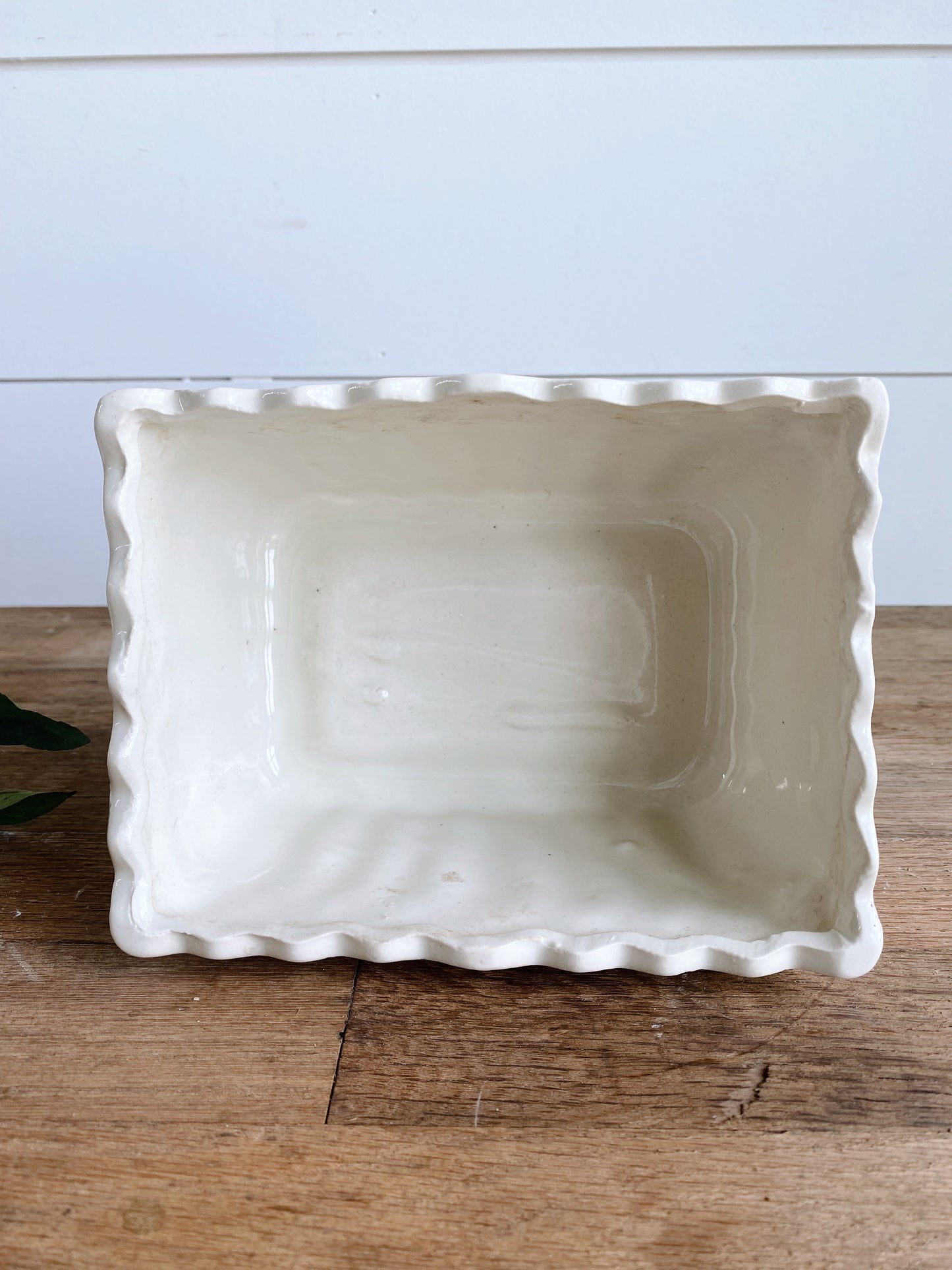 Adorable Vintage Planter with Scalloped Edge