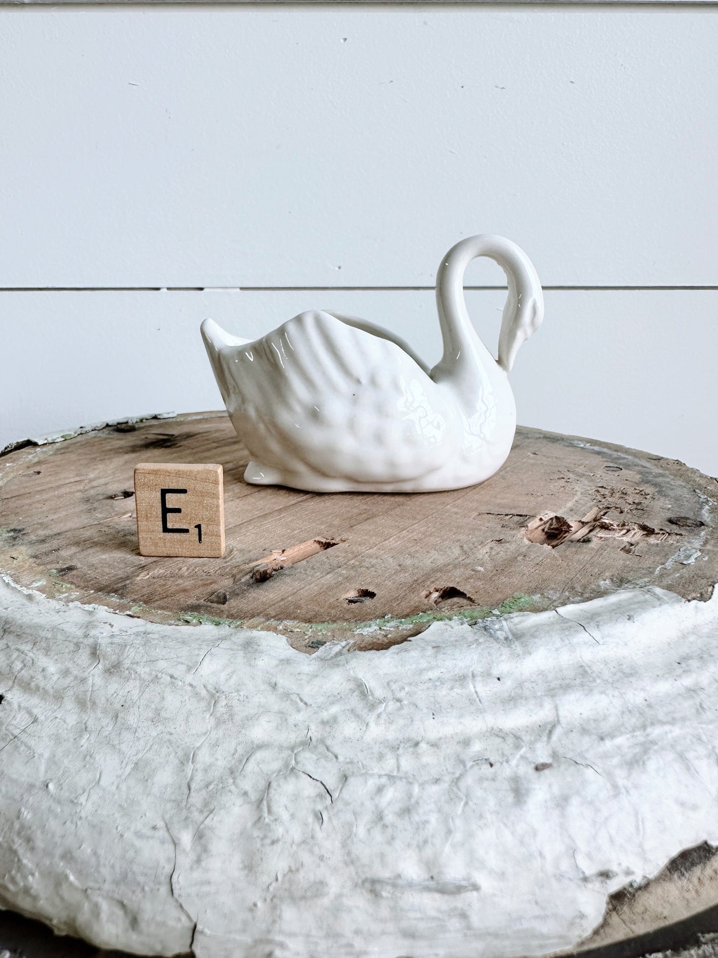 Petite Vintage Swan Planter