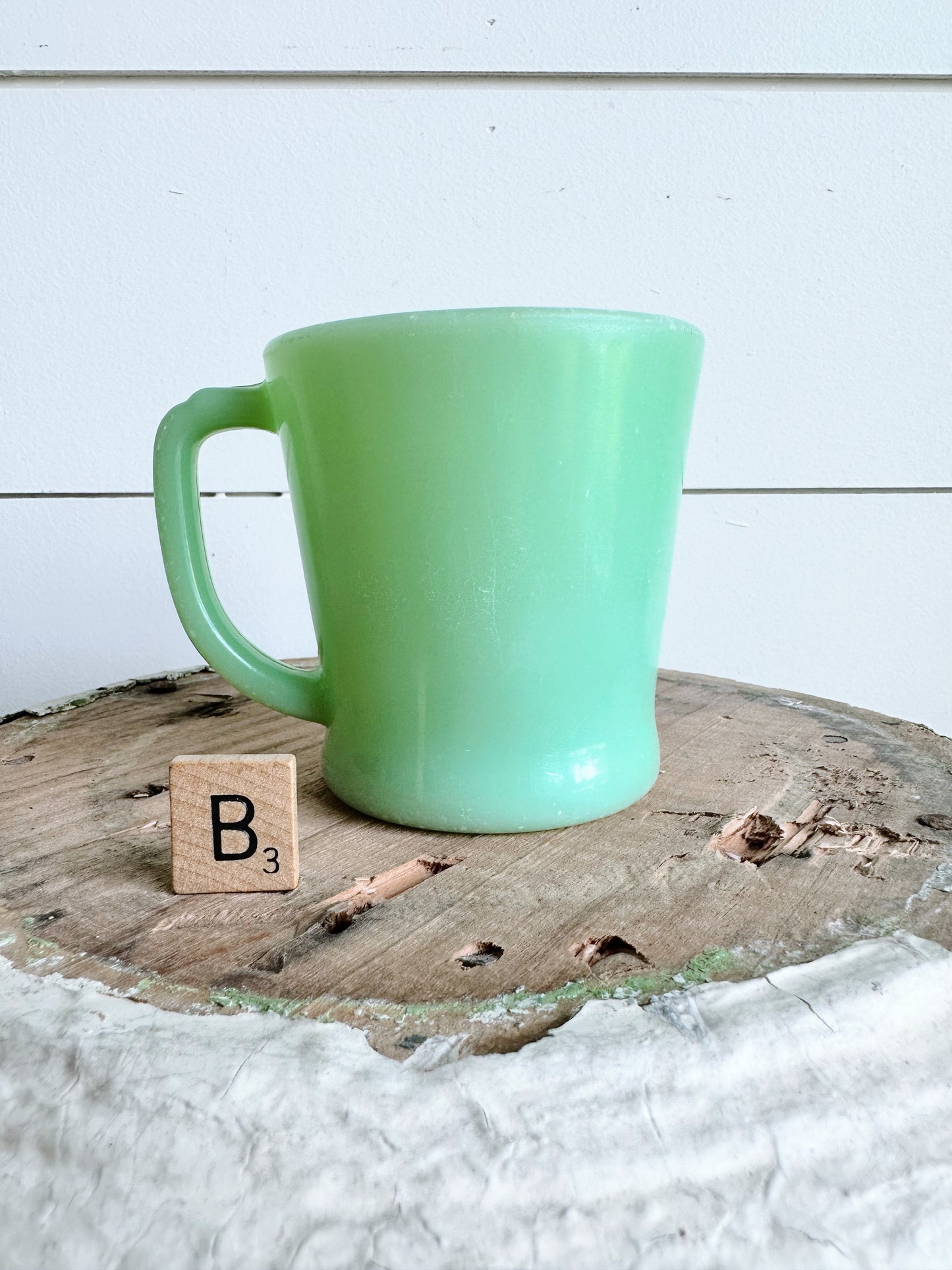 Vintage Fire King Jadeite D Handle Mug