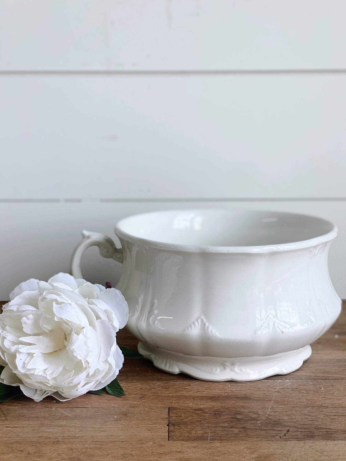 Pretty Antique Ironstone Chamber Pot