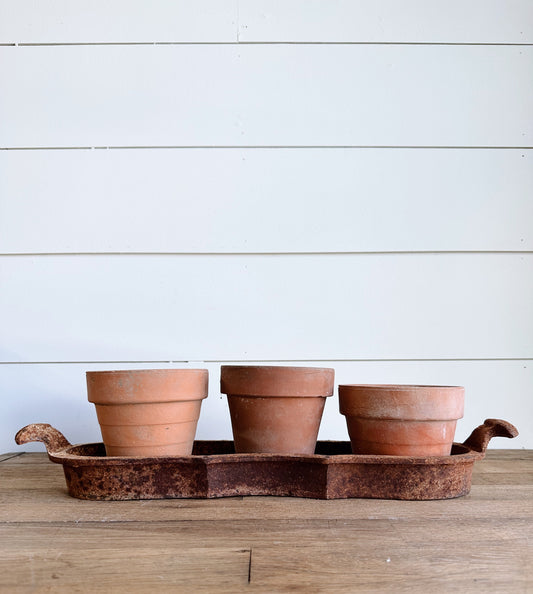 Chippy, Rusty Cast Iron Tray (pots not included)