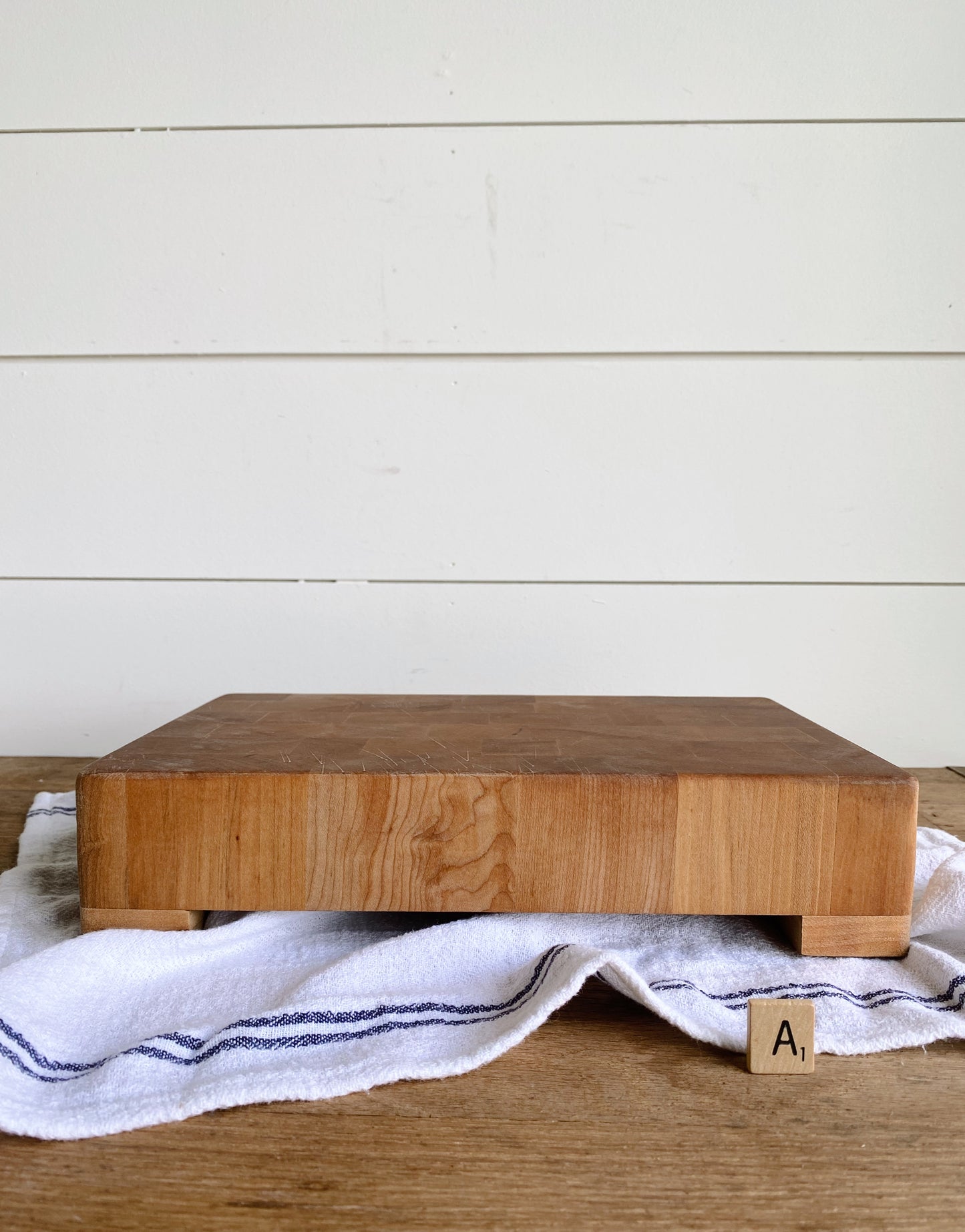 Chunky Butcher Block Footed Cutting Board